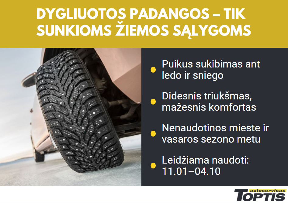Dygliuotos padangos taisyklės
