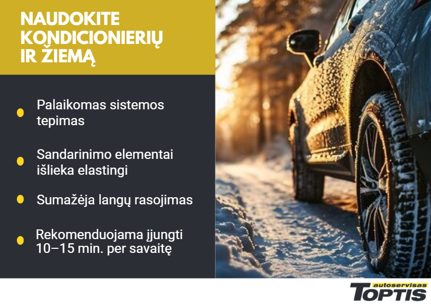 Kondicionieriaus naudojimas žiemą