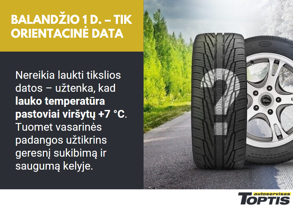 Vasarinės padangos nuo kada