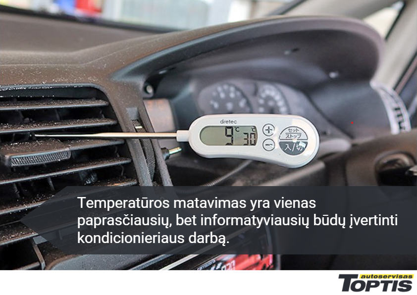 Kondicionieriaus temperatūra paprasčiausias bet informatyviausias būdas įvertinti kondicionieriaus darbą