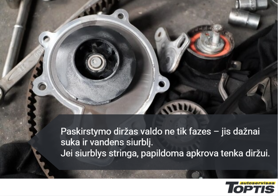 vandens siurblio ir paskirstymo diržo komplektas