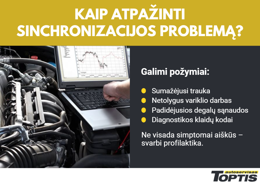 Atliekama variklio diagnostika