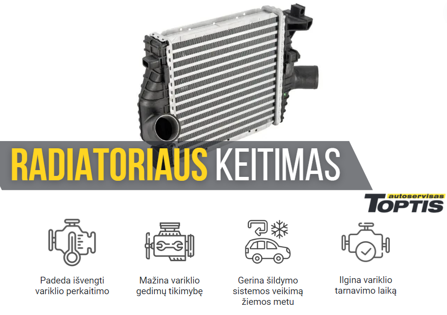 automobilio-radiatoriaus-keitimas Aušinimo radiatoriaus keitimas