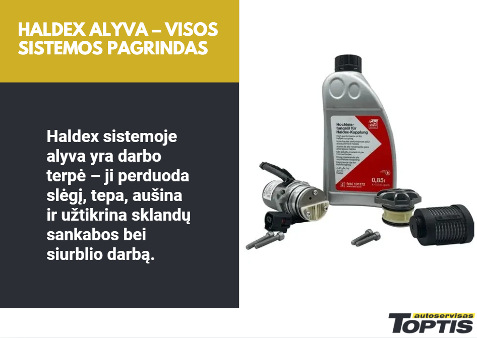 Haldex alyva - visos sistemos pagrindas