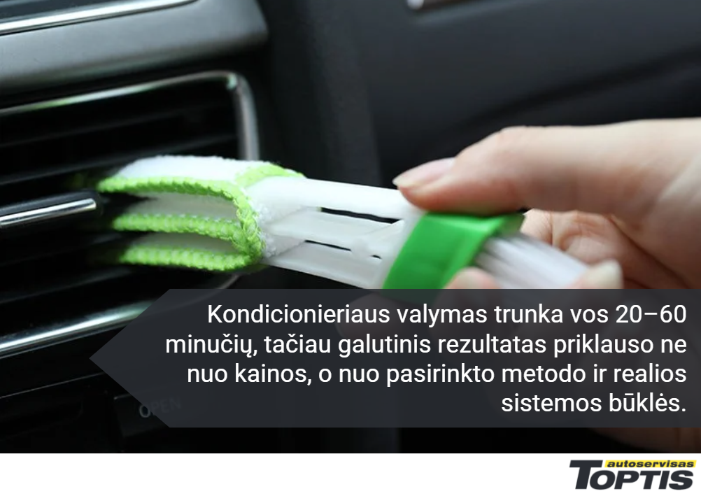 Kondicionieriaus valymas trunka vos 20-60 min