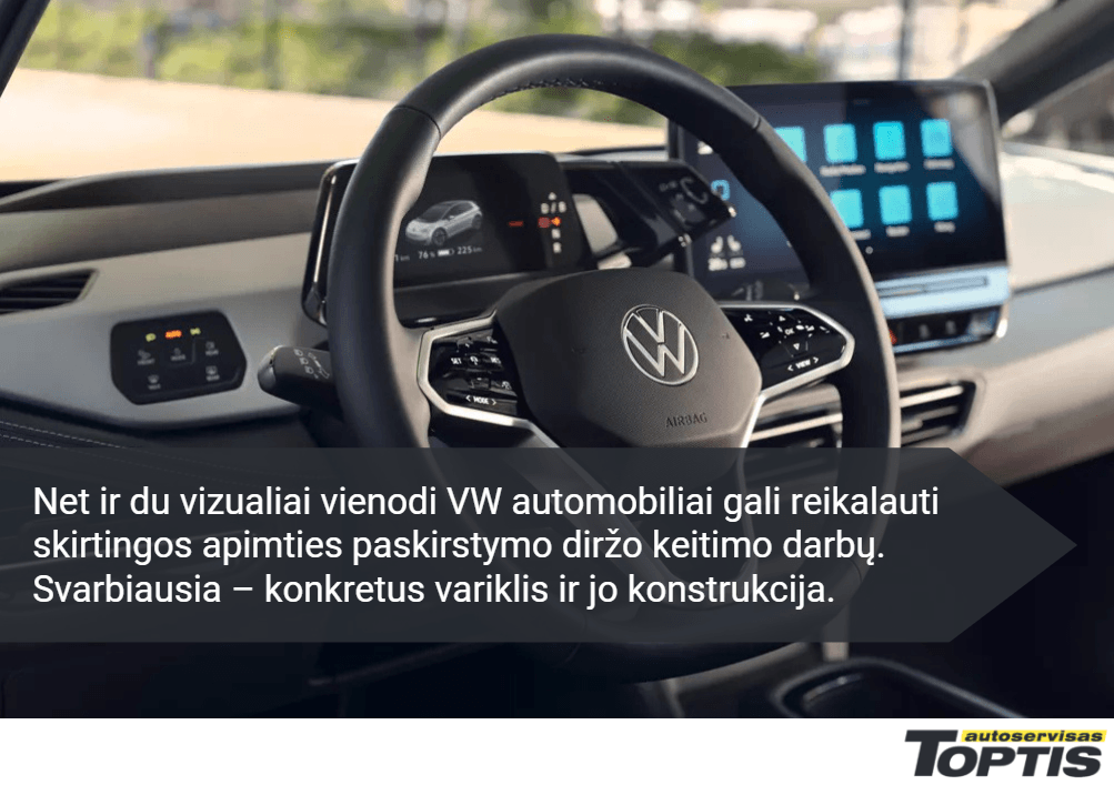 vw golf paskirstymo diržo keitimas priklauso ne tik nuo modelio